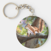Here's Looking At you Squirrel Keychain