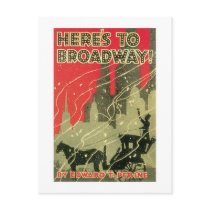 Heres to Broadway Poster Post Card