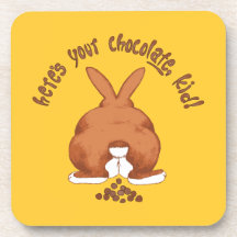 Here's Your Chocolate Easter Bunny Coasters