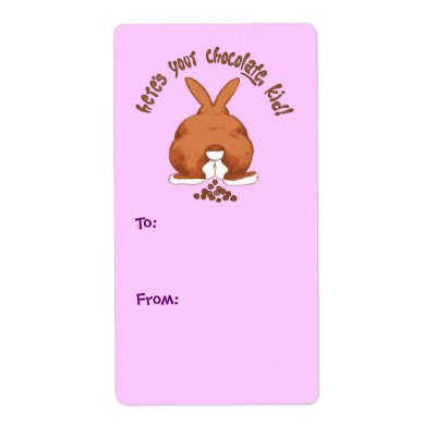 Here's Your Chocolate Gift Tag Labels by Sensato