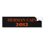 HERMAN CAIN 2012 bumper stickers