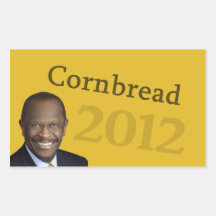 Herman Cain 2012 Cornbread Sticker