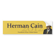 Herman Cain 2012 President of the United States Bumper Stickers