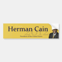 Herman Cain 2012 President of the United States Bumper Stickers