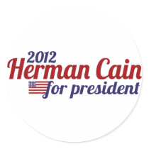 Herman Cain 2012 Round Sticker