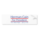 Herman Cain 999 Plan Bumper Sticker