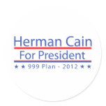 Herman Cain 999 Plan Sticker