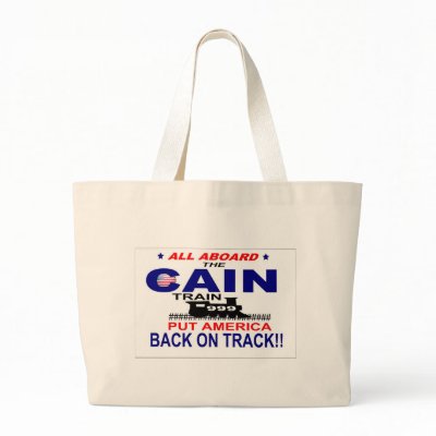 Herman Cain Canvas Bags by urbandigitalent