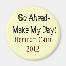 Herman Cain button Fridge Magnets