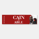Herman Cain: Cain Is Able - Red Background Bumper Stickers