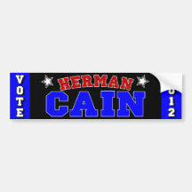 Herman Cain For President 2012 Bumper Sticker