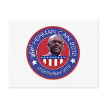 Herman Cain for US President 2012 Postcard