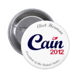 Herman Caïn pour bouton 2,5 de président 2012 le " Badges