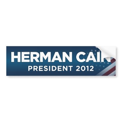 Herman Cain President 2012 Bumper Sticker by yeswecain