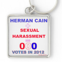 Herman Cain + Sex Harassment = ooo Votes Keychain