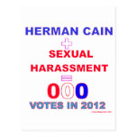 Herman Caïn + Votes de harcèlement = d'ooo de sexe Cartes Postales