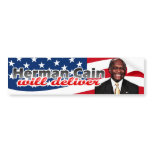 Herman Cain Will Deliver, Patriotic Bumper Sticker bumper stickers