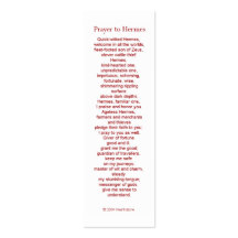 Hermes Prayer Card Business Card Templates