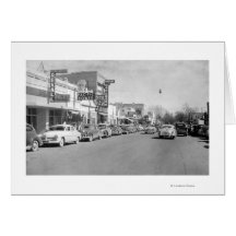 Hermiston, photographie de vue de rue principale d carte de vœux