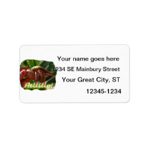 Hermit Crab and Help text , funny animal design Personalized Address Label