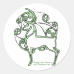 Herne Celtic Deer Stickers, White