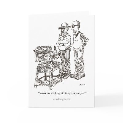 Hernia Cartoon Card by woodlaughs