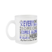 HERO COMES ALONG 1 Dad COLON CANCER Mugs