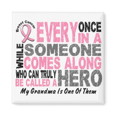 HERO COMES ALONG 1 Grandma BREAST CANCER T-Shirts by awarenessgifts