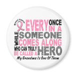 HERO COMES ALONG 1 Grandma BREAST CANCER T-Shirts