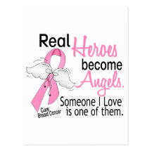 Heroes Become Angels Breast Cancer Postcard