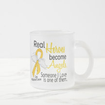 Heroes Become Angels Childhood Cancer Coffee Mugs