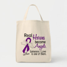 Heroes Become Angels Cystic Fibrosis Canvas Bags