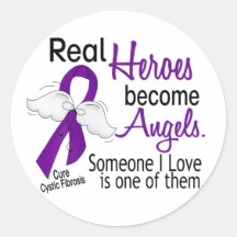 Heroes Become Angels Cystic Fibrosis Stickers