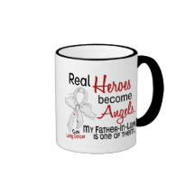Heroes Become Angels Father-In-Law Lung Cancer Coffee Mugs