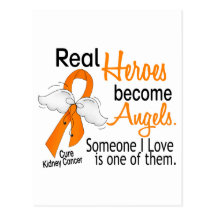 Heroes Become Angels Kidney Cancer Postcard