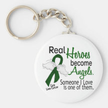 Heroes Become Angels Liver Cancer Key Chain