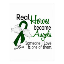 Heroes Become Angels Liver Cancer Postcard