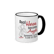 Heroes Become Angels Lung Cancer Coffee Mugs