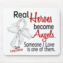 Heroes Become Angels Lung Cancer Mouse Pads