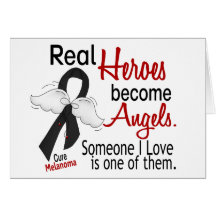 Heroes Become Angels Melanoma Greeting Card