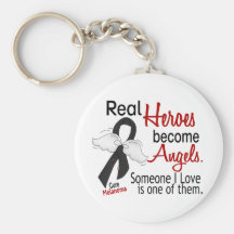 Heroes Become Angels Melanoma Key Chains