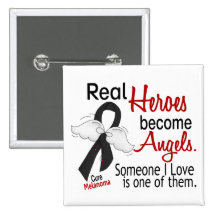 Heroes Become Angels Melanoma Pin