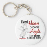 Heroes Become Angels Mom Lung Cancer Key Chains