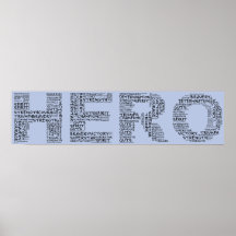 Heroes in the Fight Against Cancer (Black Text) Print