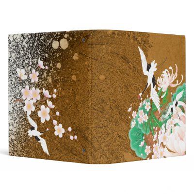 Heron and Dahlia - Japanese Design Binder by sherill_ml