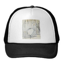 Heron beneath a willow tree by Ryuryukyo,Shinsai Trucker Hat