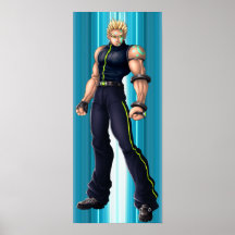 Héros de jeu vidéo de Manga Posters