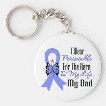 Héros oesophagien de ruban de Cancer mon papa Porte-clefs