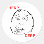Herp Derp Herp Derping Stickers