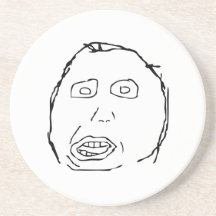 Herp Derp Idiot Rage Face Meme Beverage Coaster